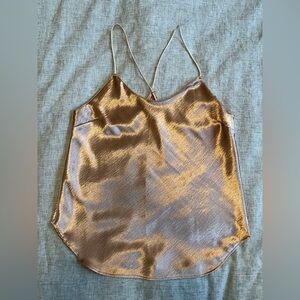 Victoria’s Secret T Back Satin Cami Tank Blush Pink S